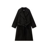 Women's Double-Breasted Belted Wool Coat