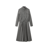Women's Wool-Blend Knit Dress Two-Piece Set