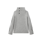 Women's Cashmere-Blend Asymmetric-Neck Knit Sweater