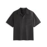 Men's Solid Textured Jacquard Polo Shirt