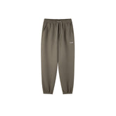 Men's Khaki Drawstring Textured Straight Pants