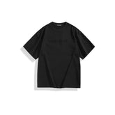 Men's Black Embossed Letter T-Shirt