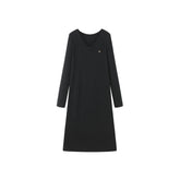 Women's Knitted Solid Soft Dress