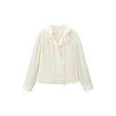 Women's Ruffled-Collar Chiffon Blouse