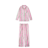 Women's Casual Vibrant Stripe Loungewear Set