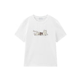 Women's Cartoon Sequin Embroidered T-Shirt