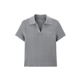 Women's Solid Antibacterial Knit Polo Shirt
