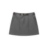 Women's Statement A-Line Mini Skirt with Belt