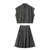 Women's Commuter Shirt and Skirt Set