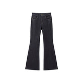 Women's High-Waist Slim Flared Jeans