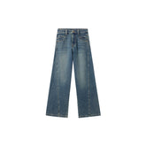 Women's Bleached High Waist Wide Leg Jeans