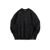 Men's Jacquard Textured Pullover Sweater