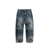 Men's Vintage Washed Wide-Leg Jeans