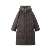 Women's Brown Extra-Long Ultra-Warm Down Coat