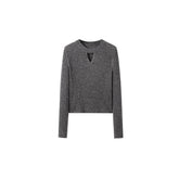 Women's Hollow Out O-Neck Knit Pullover