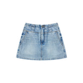 Women's High-Waisted A-Line Denim Skort