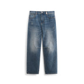 Men's Elastic-Waist Straight Jeans
