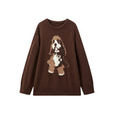 Women's Oversized Jacquard Graphic Sweater