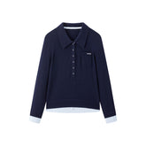 Women's Wool-Blend Layered-Look Knit Top