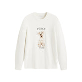 Men's Beige Textured Jacquard Sweater