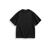 Men's Black Heavyweight T-Shirt with Embroidery