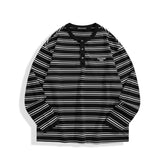 Men's Contrast-Stripe Long-Sleeve T-Shirt