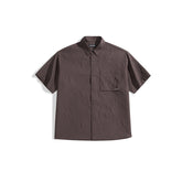 Men's Crinkled Texture Short-Sleeve Shirt
