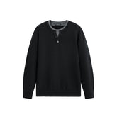 Men's Layered-Look Henley Knit Sweater