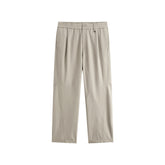 Men's Solid Elastic-Waist Straight-Leg Pants
