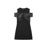 Women's Off-Shoulder Bow Twist Short Dress