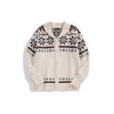 Men's Fair Isle Jacquard Knit Cardigan