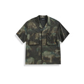 Men's Camouflage Utility Shirt with Patch Designs