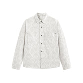 Men's Lettered Textured Jacquard Shirt