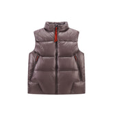 Men's Drawstring Down Vest with Contrast Details