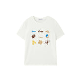 Women's T-Shirt with Bright Floral Embroidery