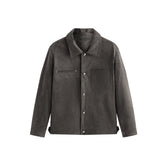 Men's Quilted Faux Suede Jacket
