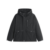 Men's Utility Jacquard Textured Hooded Jacket