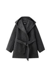 Women's Double-Face Wool Robe Cape Coat