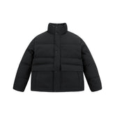 Men's Textured Jacquard Stand-Collar Down Jacket