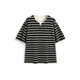 Men's Layered-Look Striped Henley T-Shirt