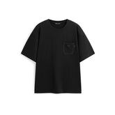 Men's Black T-Shirt with Graphic Pocket