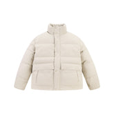 Men's Textured Jacquard Stand-Collar Down Jacket