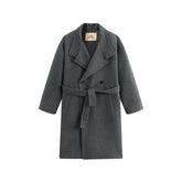 Men's Relaxed Camel Hair-Blend Double-Face Wool Coat