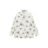 Women's Lightweight Butterfly Print Shirt with Back Cutout