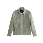 Men's Faux Suede Textured Jacquard Jacket