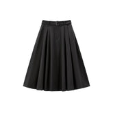 Women's High-Waisted Cotton A-Line Flared Skirt