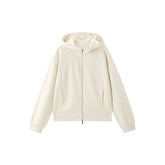 Women's Short Hooded Sweatshirt Jacket