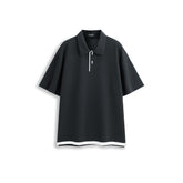 Men's Contrast Textured Polo Shirt