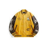 Men's Contrast Color Embroidery Jacket