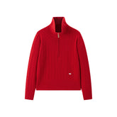 Women's Half-Zip Cable-Knit Sweater